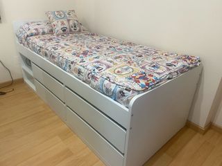 Cama 90x200 Ikea Slakt + Somier + Colchón