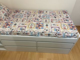 Cama 90x200 Ikea Slakt + Somier + Colchón