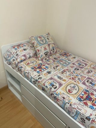 Cama 90x200 Ikea Slakt + Somier + Colchón