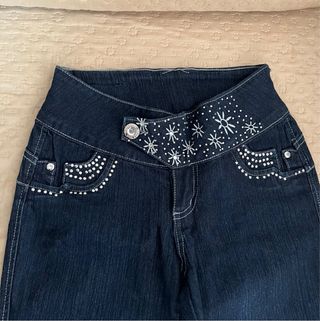 Pantalón Push Up Azul con Pedrería