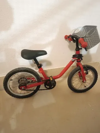 Bicicleta infantil 14 roja