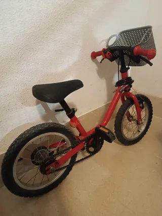 Bicicleta infantil 14 roja