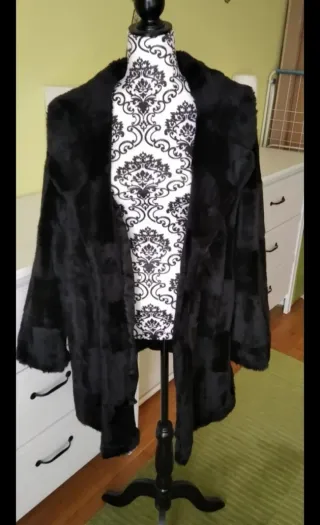 Abrigo fiesta negro talla L