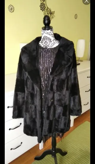 Abrigo fiesta negro talla L