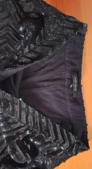 Shorts de lentejuelas negros