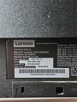 Monitor Lenovo ThinkVision S24E-20