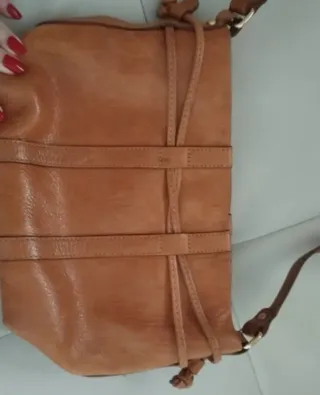 Bolso Bimba y Lola Piel Marrón Dorado