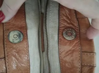 Bolso Bimba y Lola Piel Marrón Dorado