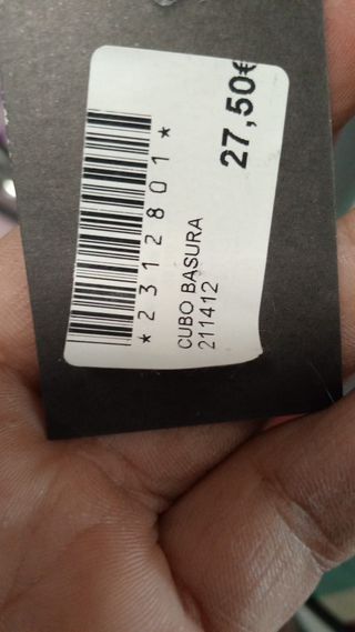 2 Cubos de basura metálicos decorados