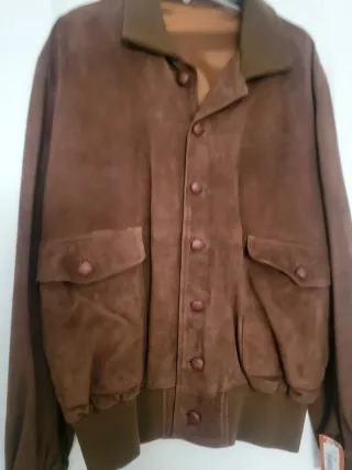 Chaqueta Piel de Ante Chico Marrón