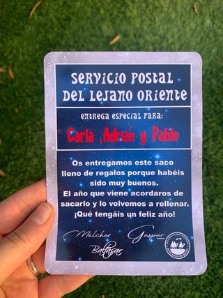 Saco Reyes Magos personalizado nombre. 49 x 75 cm