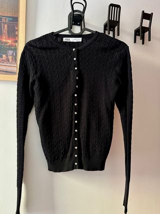 Cárdigan Zara Negro Botones Joya