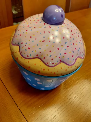 Caja metálica cupcake galletas/caramelos