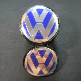 TAPABUJES VW 65mm AZUL - EMBLEMA LLANTA VOLKSWAGEN
