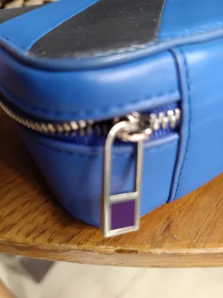 Estuche joyas DUDU azul y plateado nuevo de piel