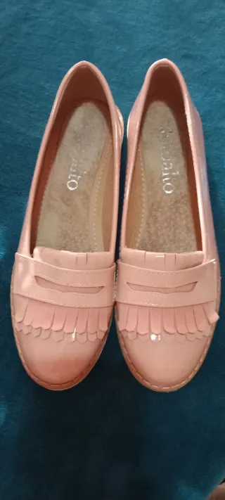 Zapatos charol rosa salmón