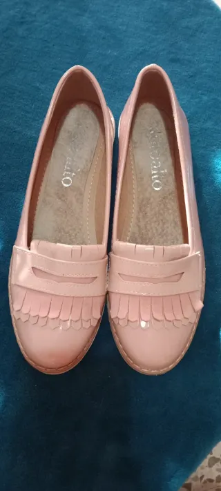 Zapatos charol rosa salmón
