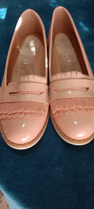 Zapatos charol rosa salmón