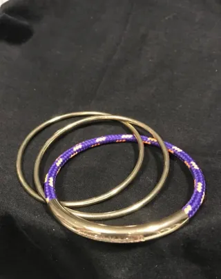 Pulsera Bimba y Lola dorada y morada