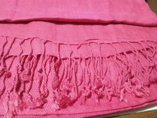 Sciarpa donna Sonia Buratti rosa con frange