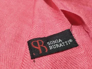 Sciarpa donna Sonia Buratti rosa con frange