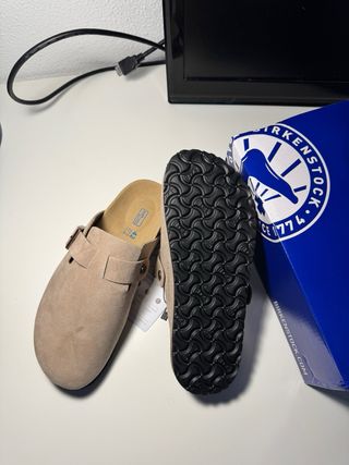 Birkenstock Boston Talla 42 Beige Nuevas Con Caja