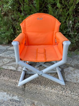 Silla Trona Bebé Plegable Naranja