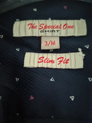 Camisa Estampada Azul y puntitos claros