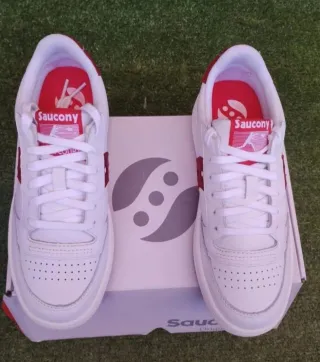 Zapatillas Saucony Mujer Blancas y Rojas Nuevas
