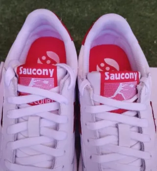 Zapatillas Saucony Mujer Blancas y Rojas Nuevas