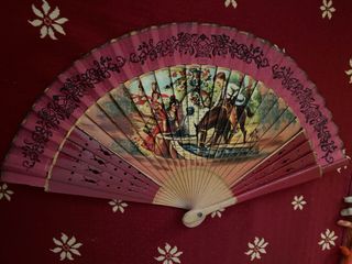 Abanico Madera y Papel Años 50 Andalucia