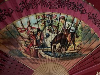 Abanico Madera y Papel Años 50 Andalucia