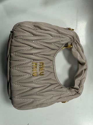 Borsa Miu Miu Beige e Oro