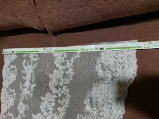 Mantilla Fallera Huertana Blanca