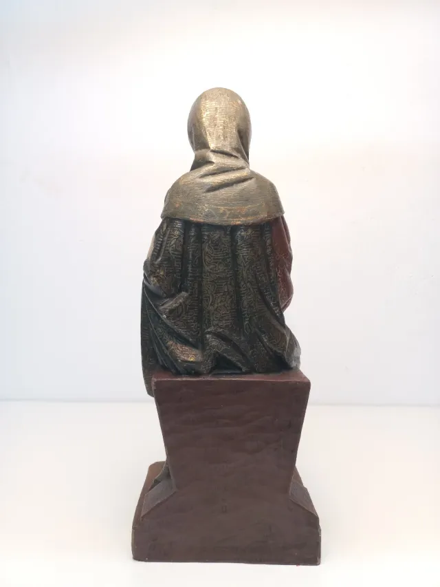 Antigua Virgen Talla Madera 50cm