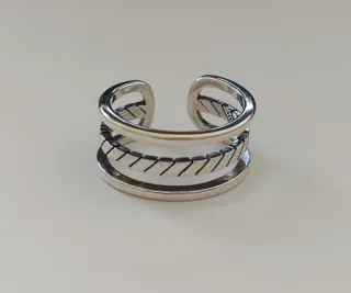 Anillo ajustable de plata