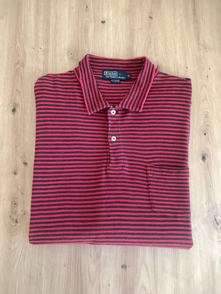 Polo Ralph Lauren Rayas Rojas/Grises Hombre XL