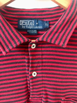 Polo Ralph Lauren Rayas Rojas/Grises Hombre XL