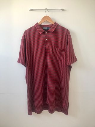 Polo Ralph Lauren Rayas Rojas/Grises Hombre XL