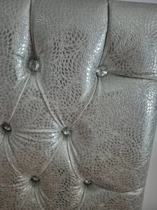 Cabecero Cama Matrimonio Plateado