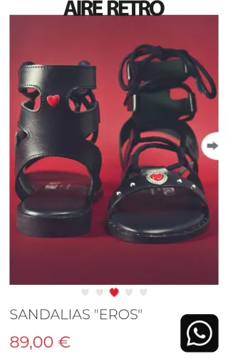 Sandalias Aire Retro Negra Talla 38