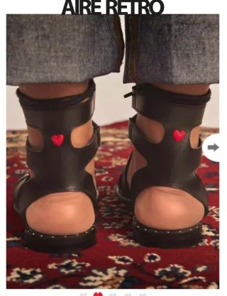 Sandalias Aire Retro Negra Talla 38