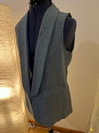 Giacca senza maniche a righe