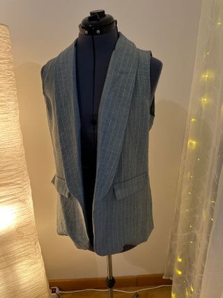 Giacca senza maniche a righe