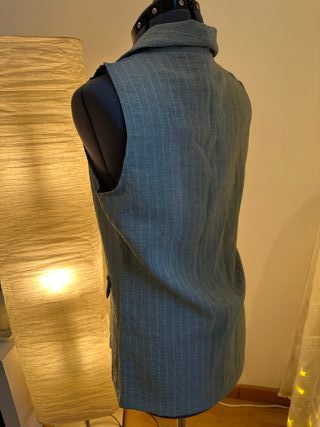 Giacca senza maniche a righe