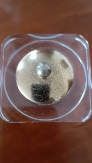 Juego tocador metacrilato detalles dorados