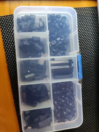 Tornillos Nylon M3 Negros 180 Piezas