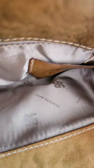Bolso Tapp Rogado piel coco vintage marrón
