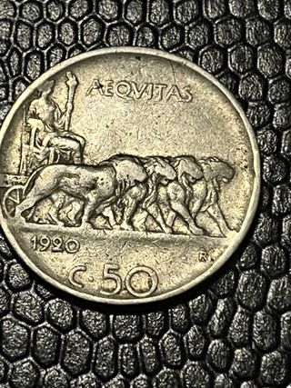 50 Centesimi 1920 Italia