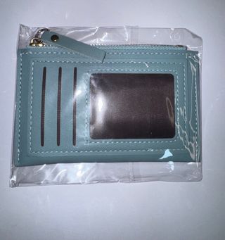 Monedero Teal y Blanco